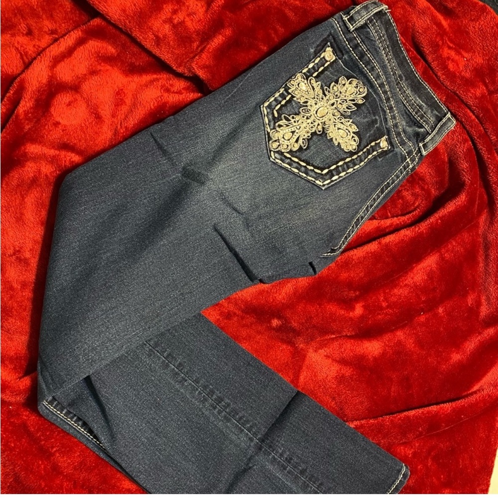 Miss Me Rhinestone Bootcut Jeans
